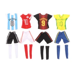 1/6 Sports Clothing Boyfriend Set Soccer Doll Jersey Dress Up Toys HOT Clothes+Pants+Socks Accessory DIY Clothes