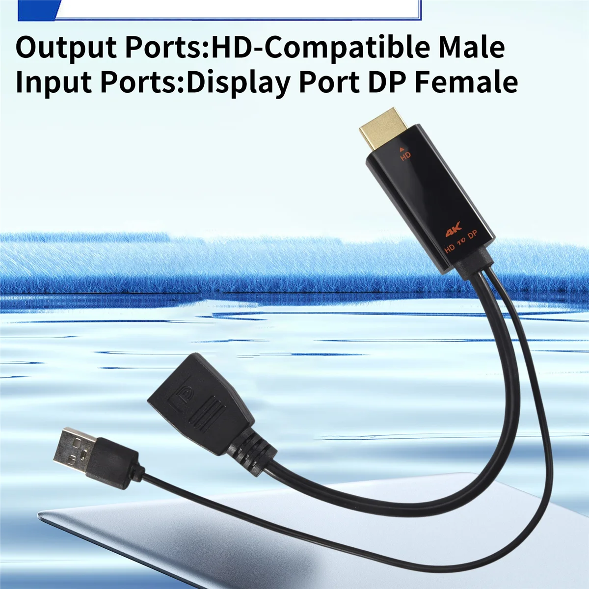 M22KHDMI 호환 남성-Displayport 여성 변환기 케이블 4K@60Hz HDMI 호환-DP 변환기 어댑터 케이블