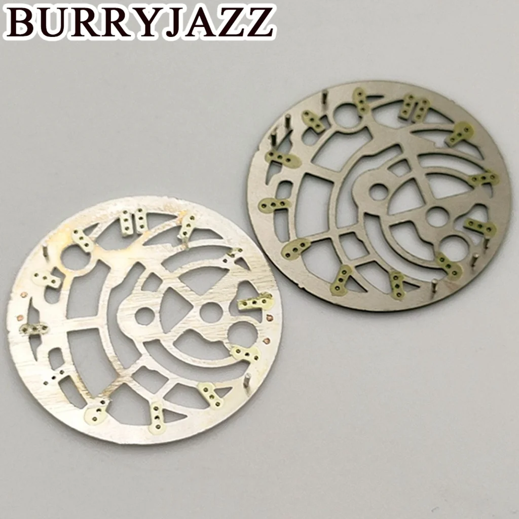 BURRYJAZZ 28.5mm No Logo NH35 NH36 NH70 Watch Dials Black Blue White Dial Green Luminous