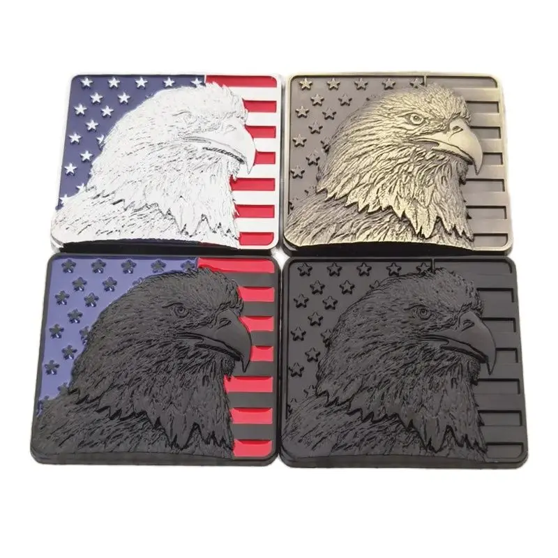 

American Eagle With USA Flag Styling Metal Sticker For Car Body Fender Rear Trunk Exterior Badge Emblem Decal