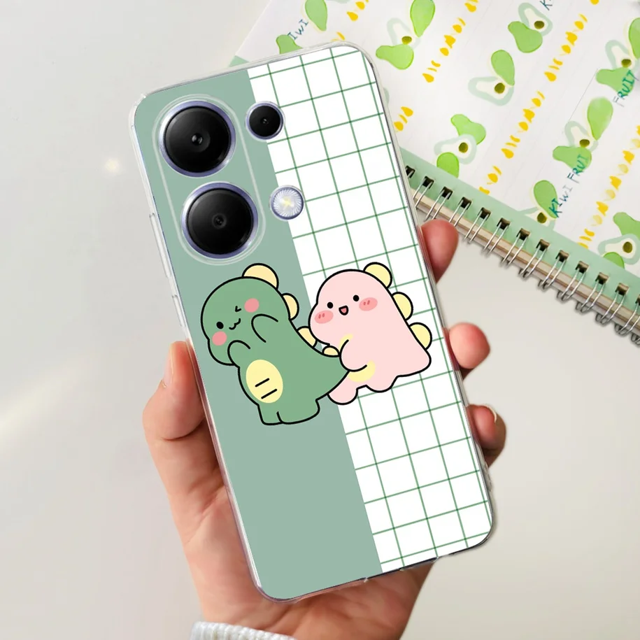 ل Xiaomi Poco M6 Pro 2024 حافظة موضة جديدة الرخام الكرتون غطاء لينة واضحة سيليكون Funda ل Xiaomi Poco M6 Pro 4G جراب هاتف