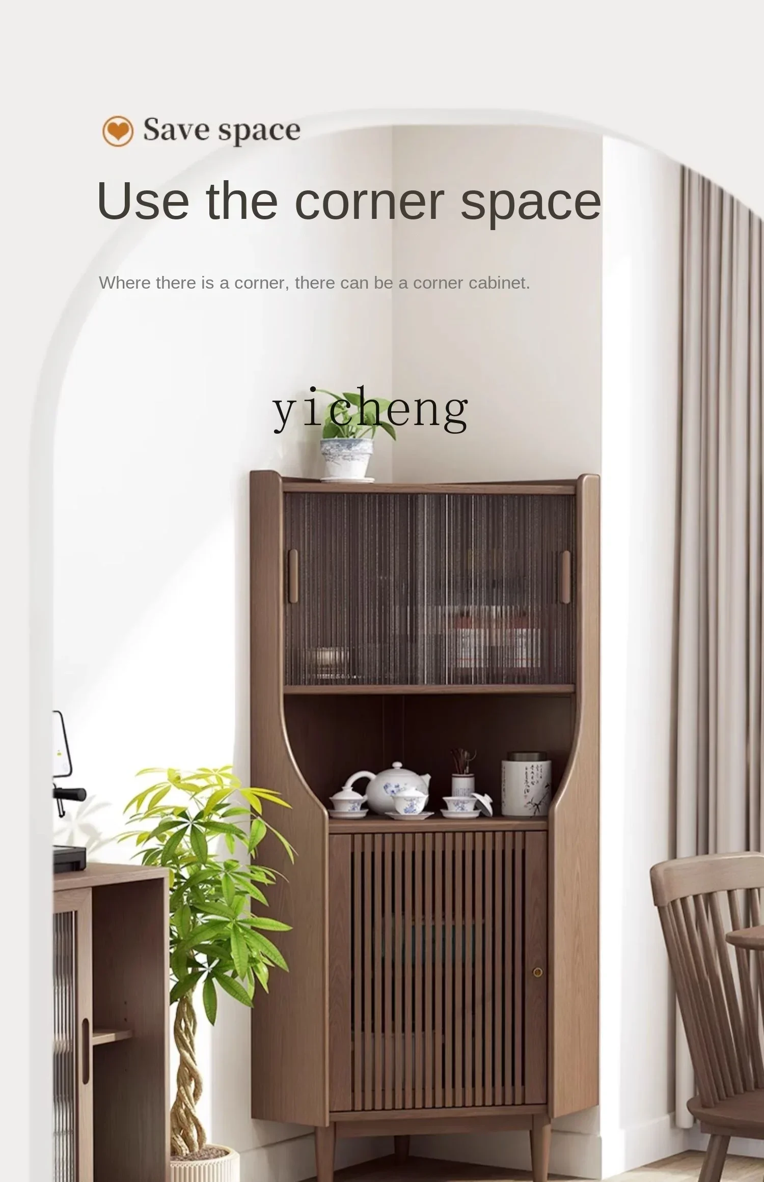 b2 Corner Shelf Living Room Corner Chest of Drawers Corner Triangle Floor Wine Cabinet Storage Cabinet