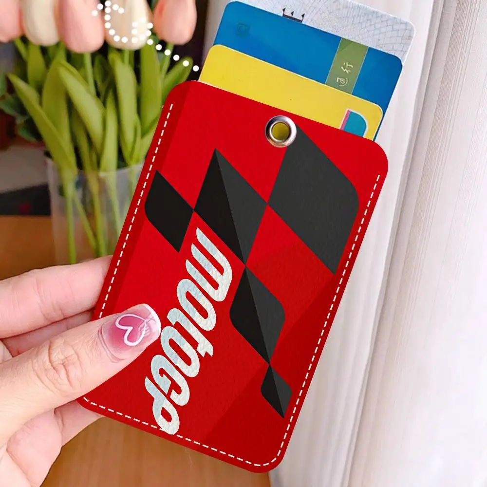 Moto GP Motorcycle Holder Keychain With Keychain For Access Card Bus Pass & Card Credit ID Bank Card Protective Case