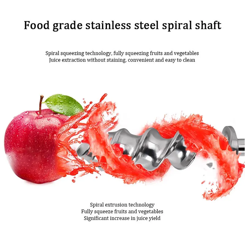 عصارة منخفضة السرعة آلة عصير الضغط البطيئة والباردة 200 واط عصارة المضغ الفاكهة والخضروات آلة عصير طازجة