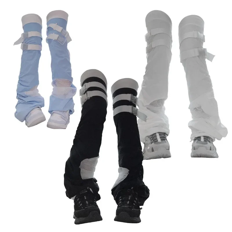 Japanese Rojita Style Long Legs Machine Set Sense Stitching Mesh Lock Thin Spring Summer Stretch Foot Sock Harajuku Leg Warmers