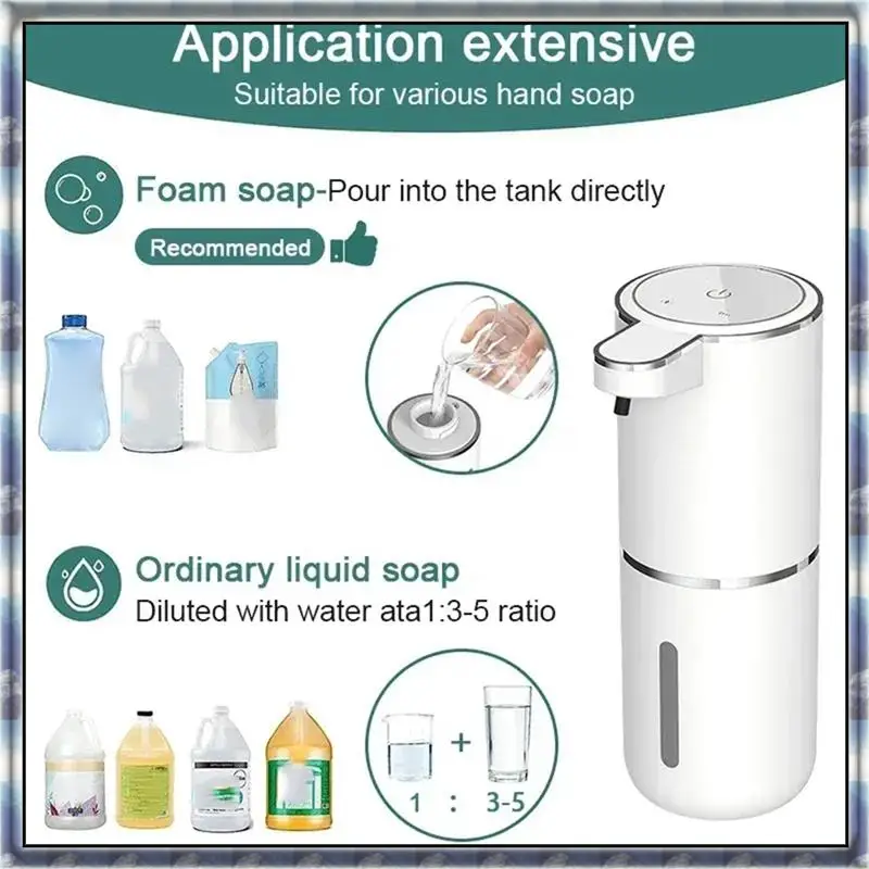 The New Automatic Hand Sanitizer Dispenser USB Rechargeable Splitter Automatic Adjustable