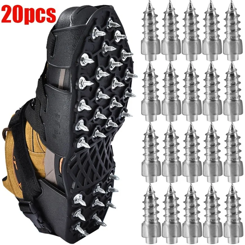 10-20szt Antypoślizgowe gwoździe śrubowe do podeszew śnieżnych Auto Car Motorcycle Bike Truck Off-road Tire Antypoślizgowe anty-śniegowe kolce Alloy Nail