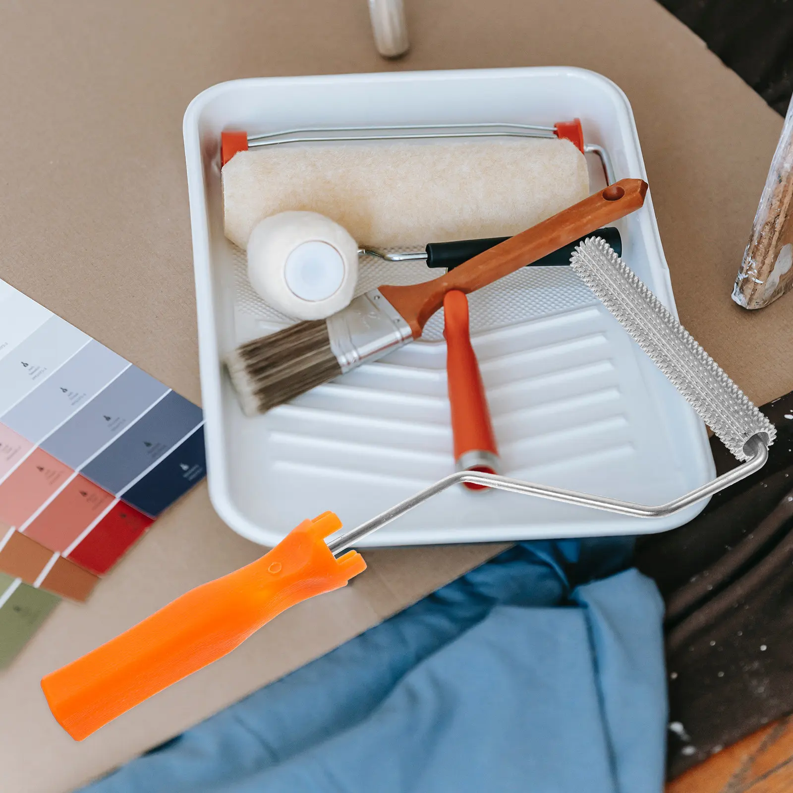 

Валик для удаления пузырьков с латексной основой, шипованный, для самовыравнивающихся смесей, щетка для удаления пены, валик для цементных полов, аксессуары для удаления пены