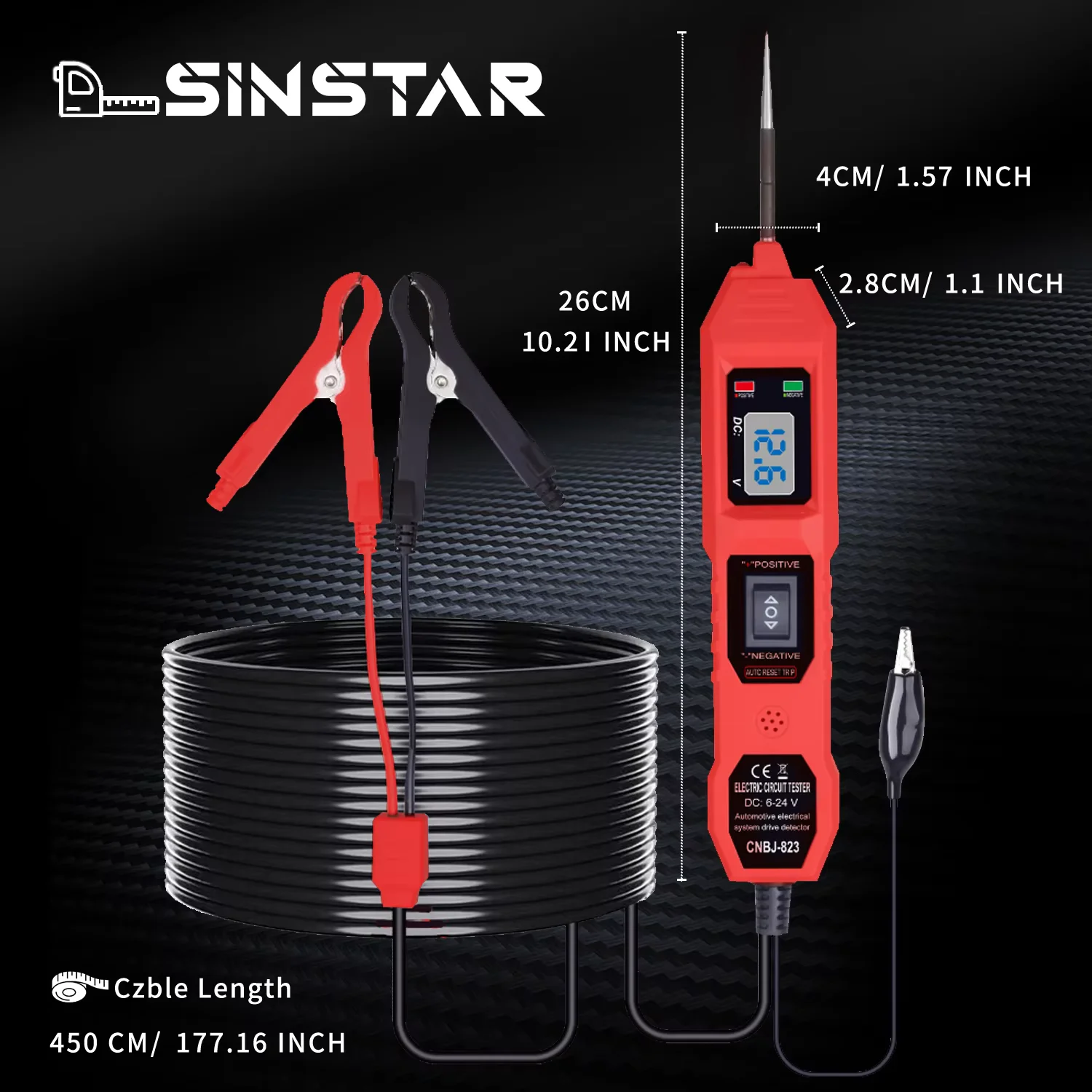 

Smart Car Circuit Tester with Led Voltage Display, support 3.5-36V Dc Automotive Electrical Systems, Digital Multimeter Probe