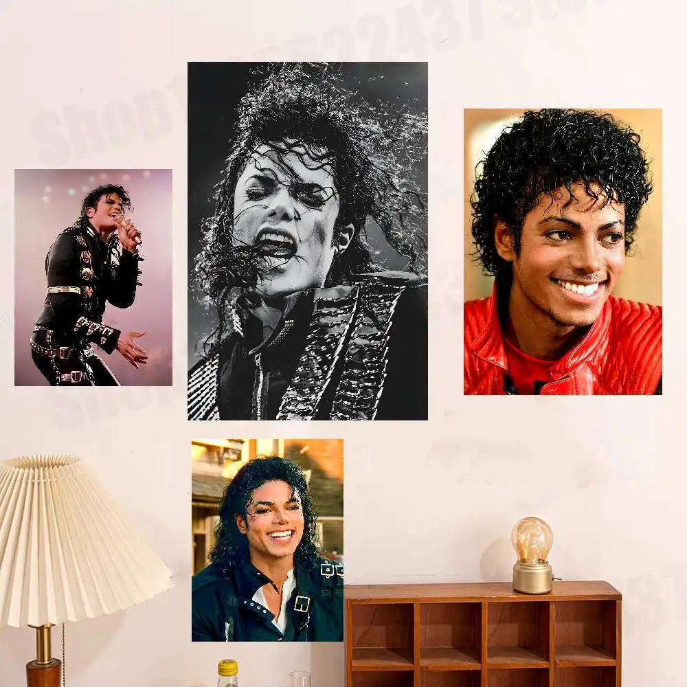 Pop King m-Michael J-Jackson Poster For Wall Prints for Living Room Bedroom Office Home Decoration Gift