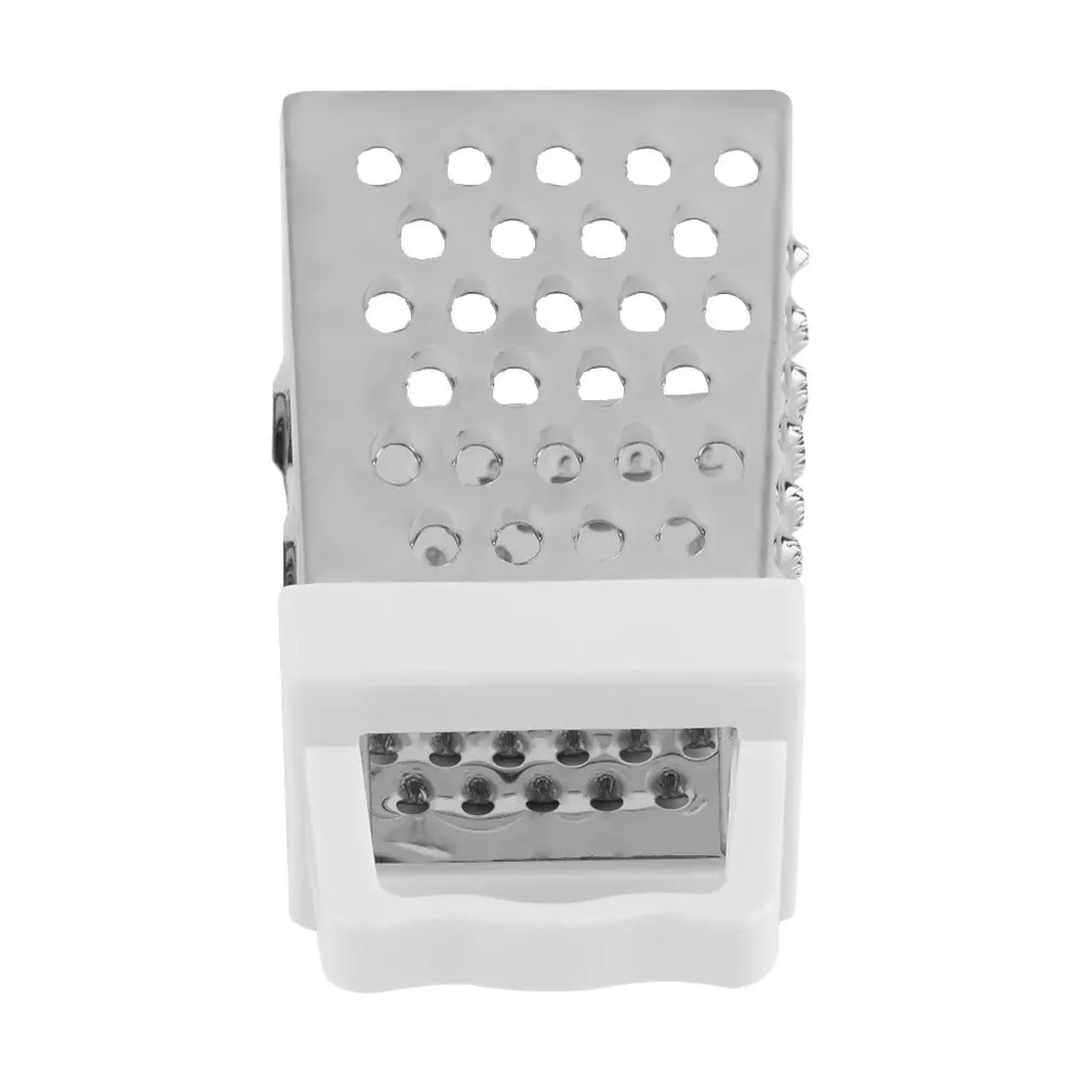 Mini 4 Sided Stainless Steel Manual Vegetable Cheese Grater With Container Box Tray Multipurpose Kitchen Tools