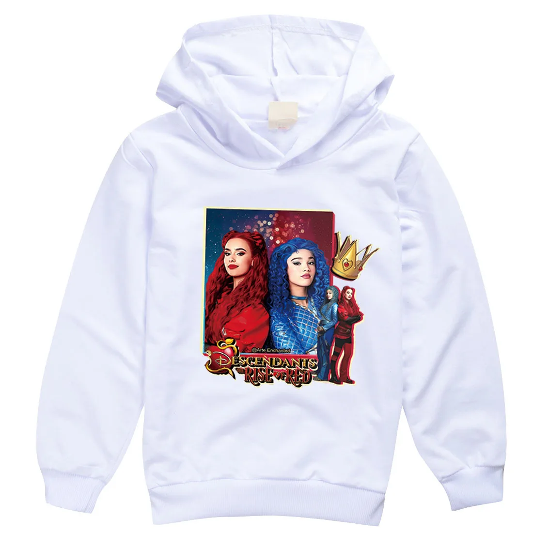 Descendants 4 Kids Hoodie The Rise of Red Sweatshirt Baby Girls Spring Hooded Pullover Cartoon Printed Long Sleeve Shirt Clothes