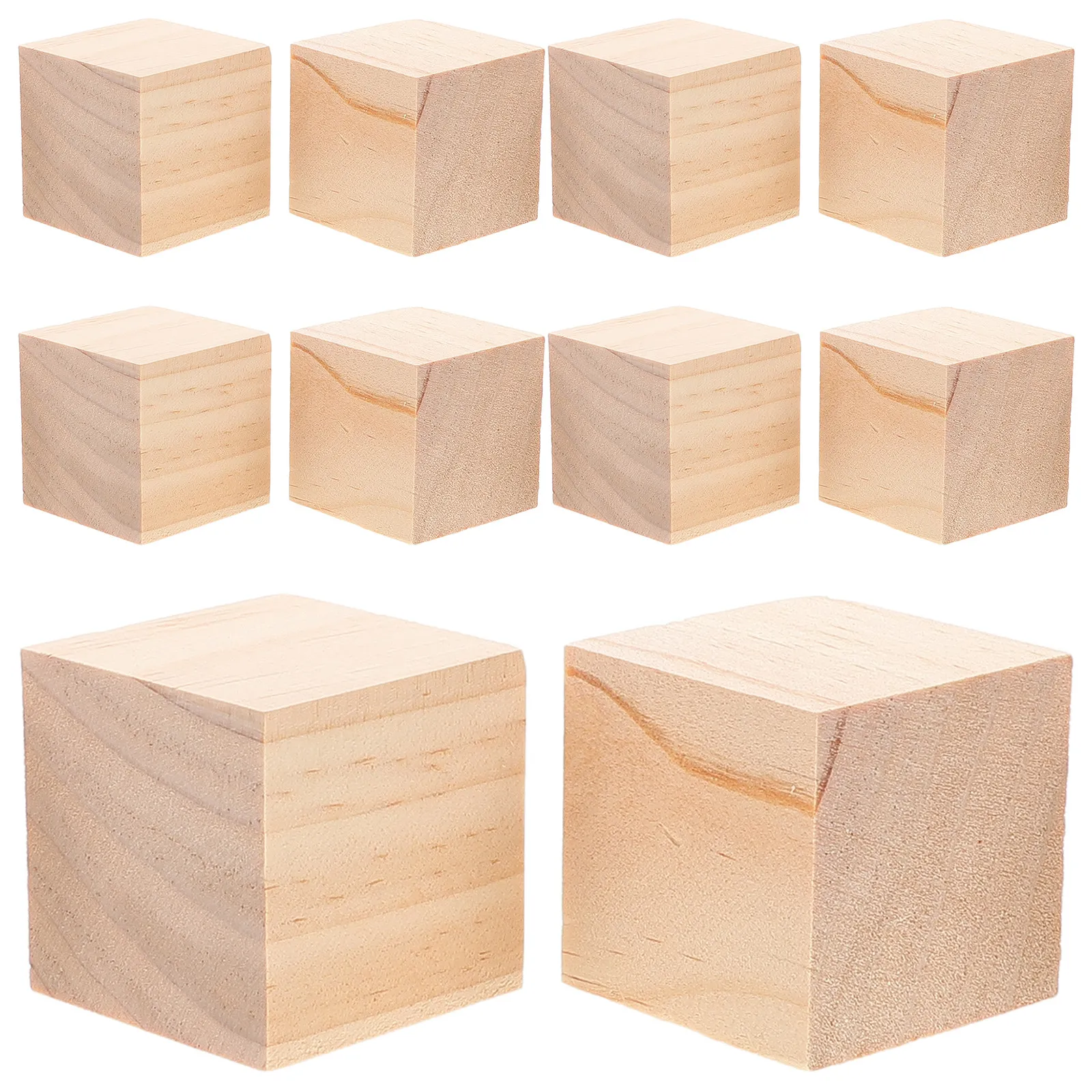 

20Pcs Wooden Blocks for Kids Creative Craft Kits 5Cm Blank Solid Wood Cubes Educational Learning Tool Family Bonding Art