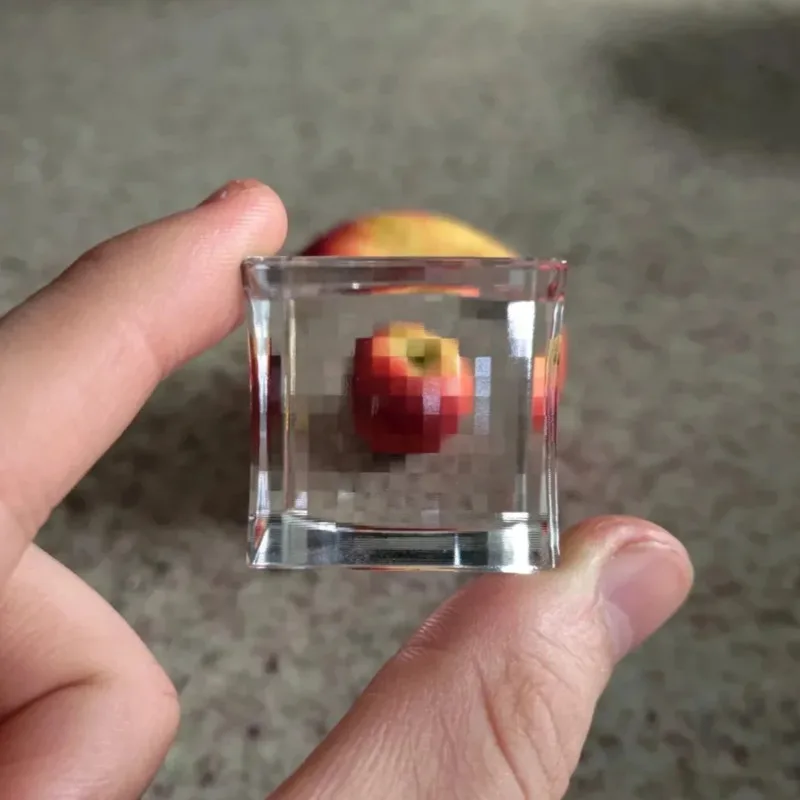 Filtro de píxeles de cristal, lente de prisma de píxel, bloques de mosaico de píxeles creativos, filtro de fotografía, arte portátil, regalo creativo para amantes únicos