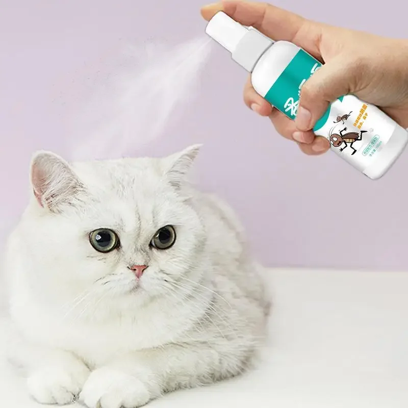 Pet Skin Care Spray Cat Fleas Lice Treatments Spray Dog Repellent Spray Puppy Anti Itching Spray Indoor Outdoor Pet Supplies