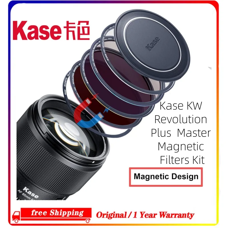 Kase KW Revolution Plus  Master Magnetic Filters Kit CPL ND8 ND64 ND1000 Shockproof Glass Lens Cap Storage Bag