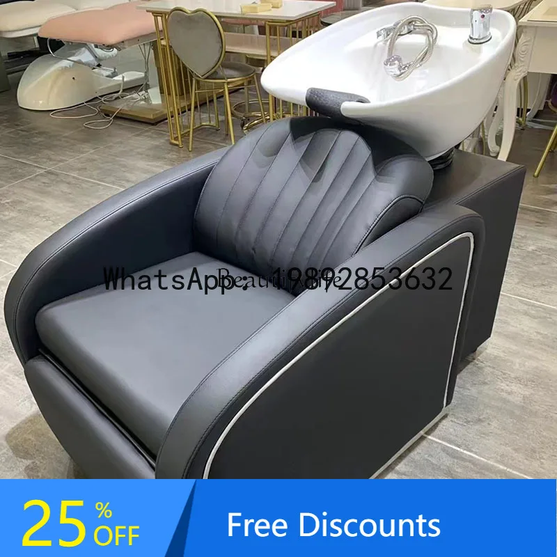 AB  02Foreign trade sitting shampoo chair barber shop flush bed hair salon special