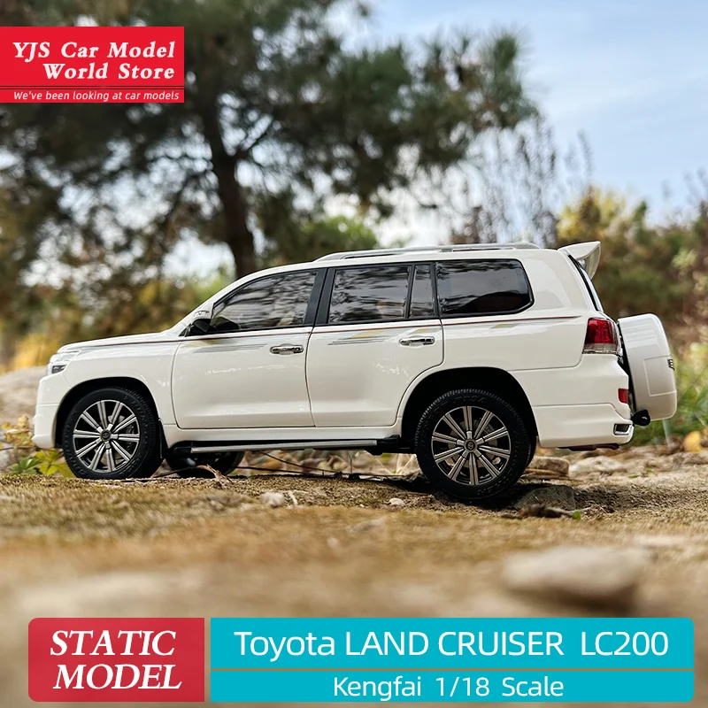 Kengfai for Toyota Land Cruiser spare tire version 1:18 Land Cruiser LC200 car model  Limited to 299 units with collectible card