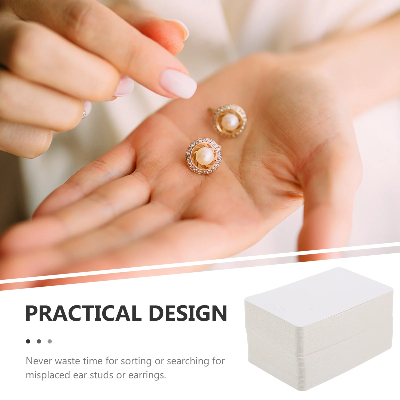 

Earring Display Cards Dangle Earrings Storage Creative Necklace Packaging Foldable Stand Earring Backs Jewelry Accessories