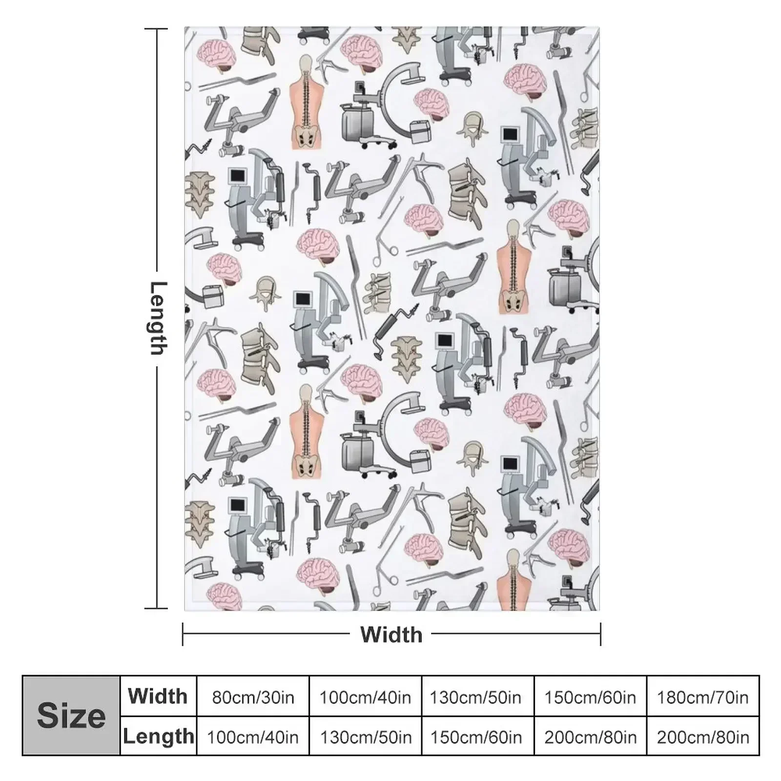 neurosurgery Throw Blanket decorative Soft Big Winter beds Designers Flannels Retros Blankets