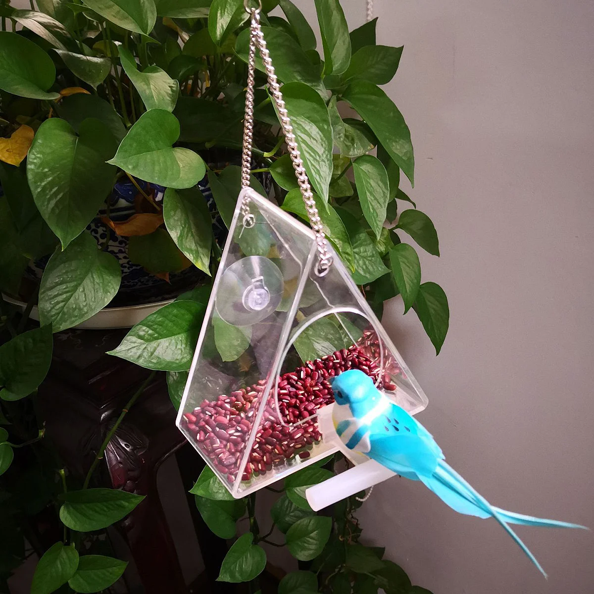 

Hanging Bird Feeder Acrylic Material Durable Safe for Small Birds Garden Home Decoration Feeding Bowl Birds Feeding Bowl