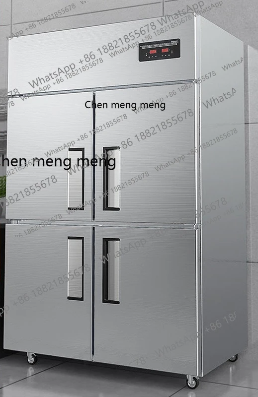 

Vertical commercial kitchen refrigerated freezer dual compressor engineering dining hall fresh-keeping cabinet