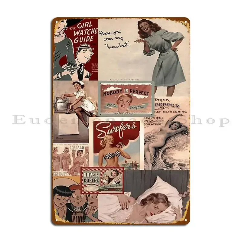 Vintage Poster Metal Signs Rusty Cinema Club Garage Decoration Character Tin Sign Poster