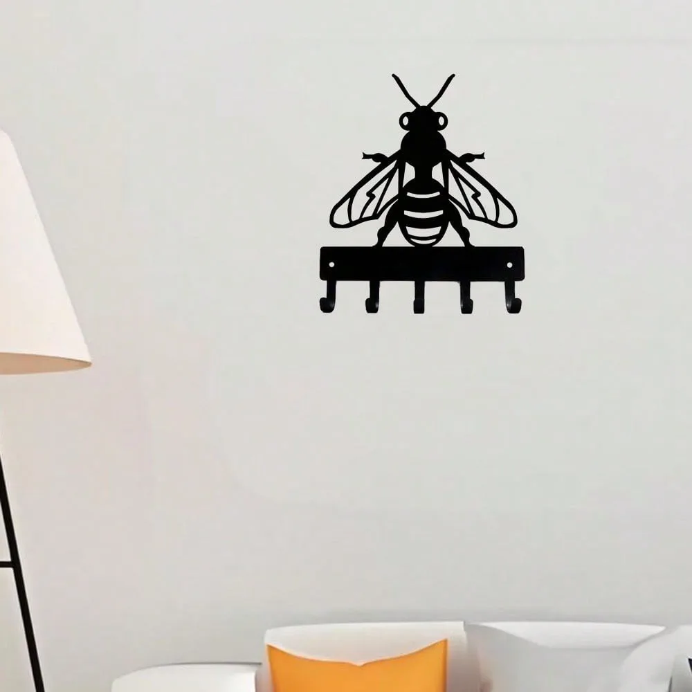 

Black Metal Wall Hooks Set of 5 Heavy Duty Coat Rack Entryway Bathroom Storage Organizer Modern Farmhouse Decor