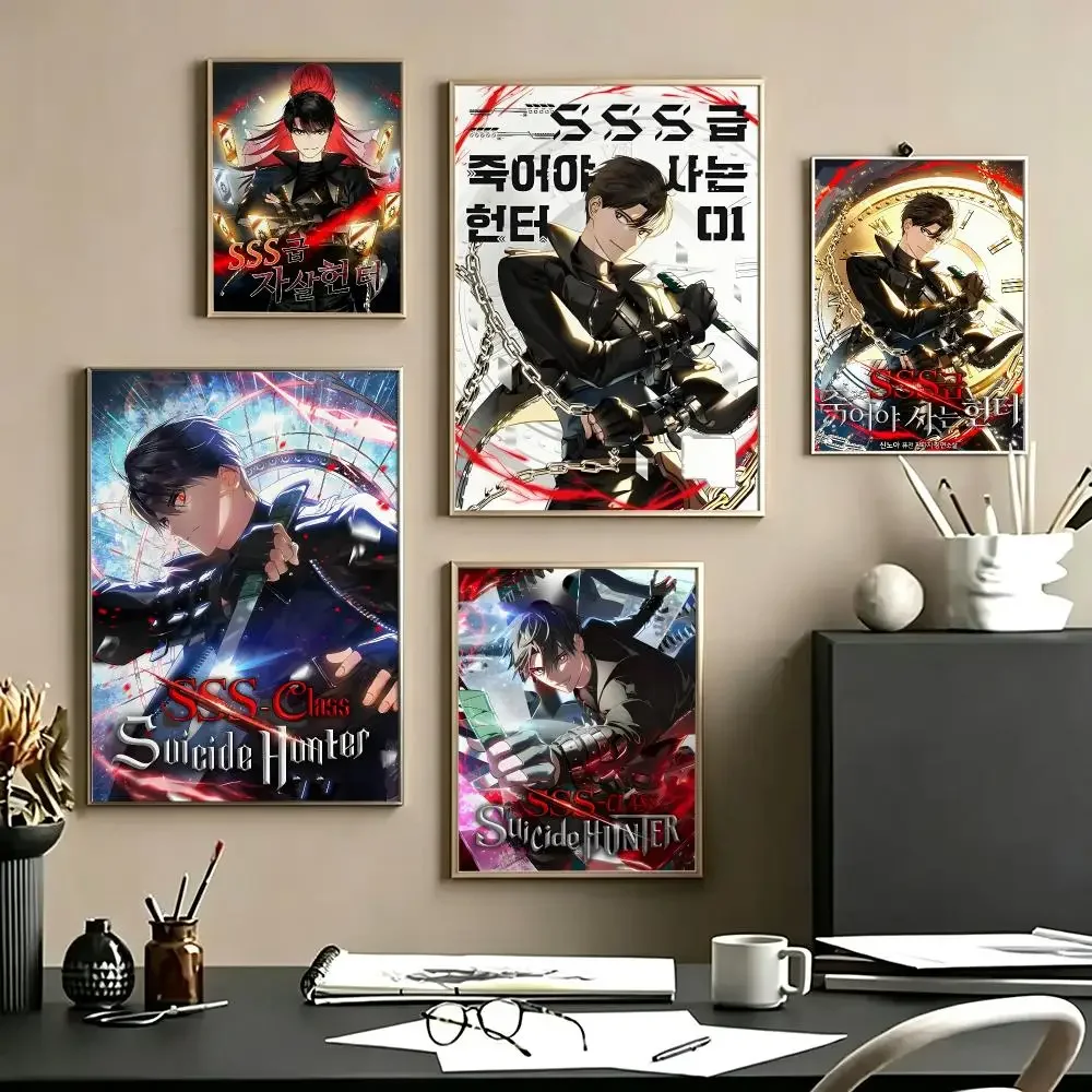 comic SSS‑Class Suicide Hunter Poster Poster HD Self Adhesive Waterproof Art Print Wall Decor for Bedroom Living Room Home Gift