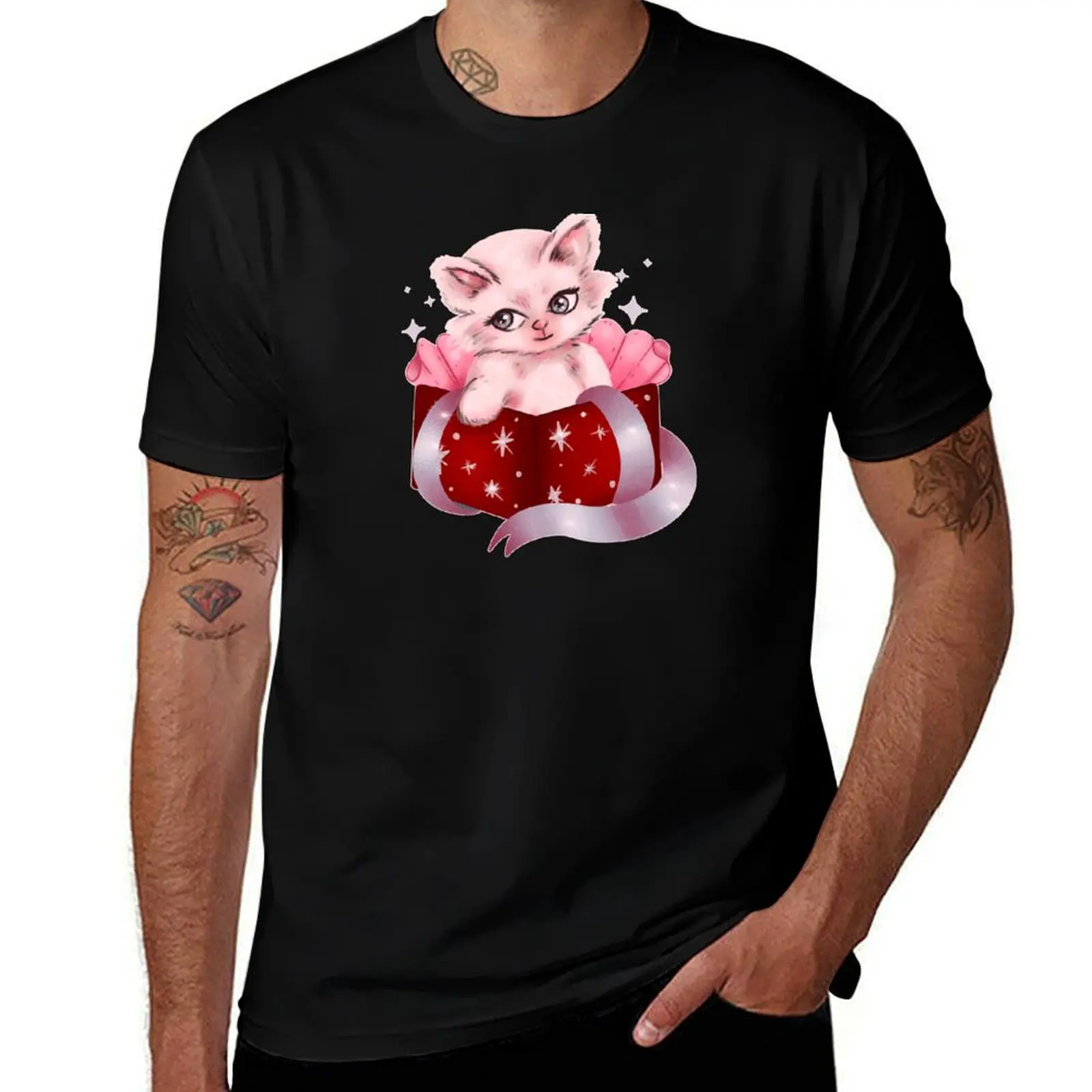 Kitschy Festive Kitty T-Shirt Festival Party Tee Top T-Shirt