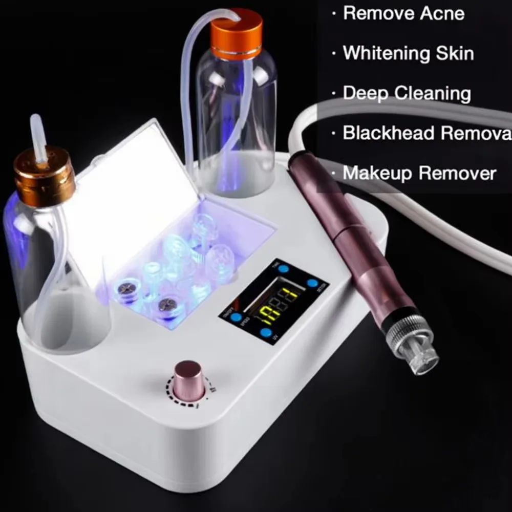 Micro Bubble Facial Cleansing Machine Blackhead Removal Face Pores Vacuum Suction Hydrogen Oxygen Water Spray Jet Beauty Tool