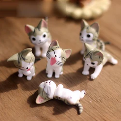 1Pcs 4cm Simulation Mini Cat Animal Model Small Resin Miniature Figurine Naughty Pet Gift DIY Garden Supplies