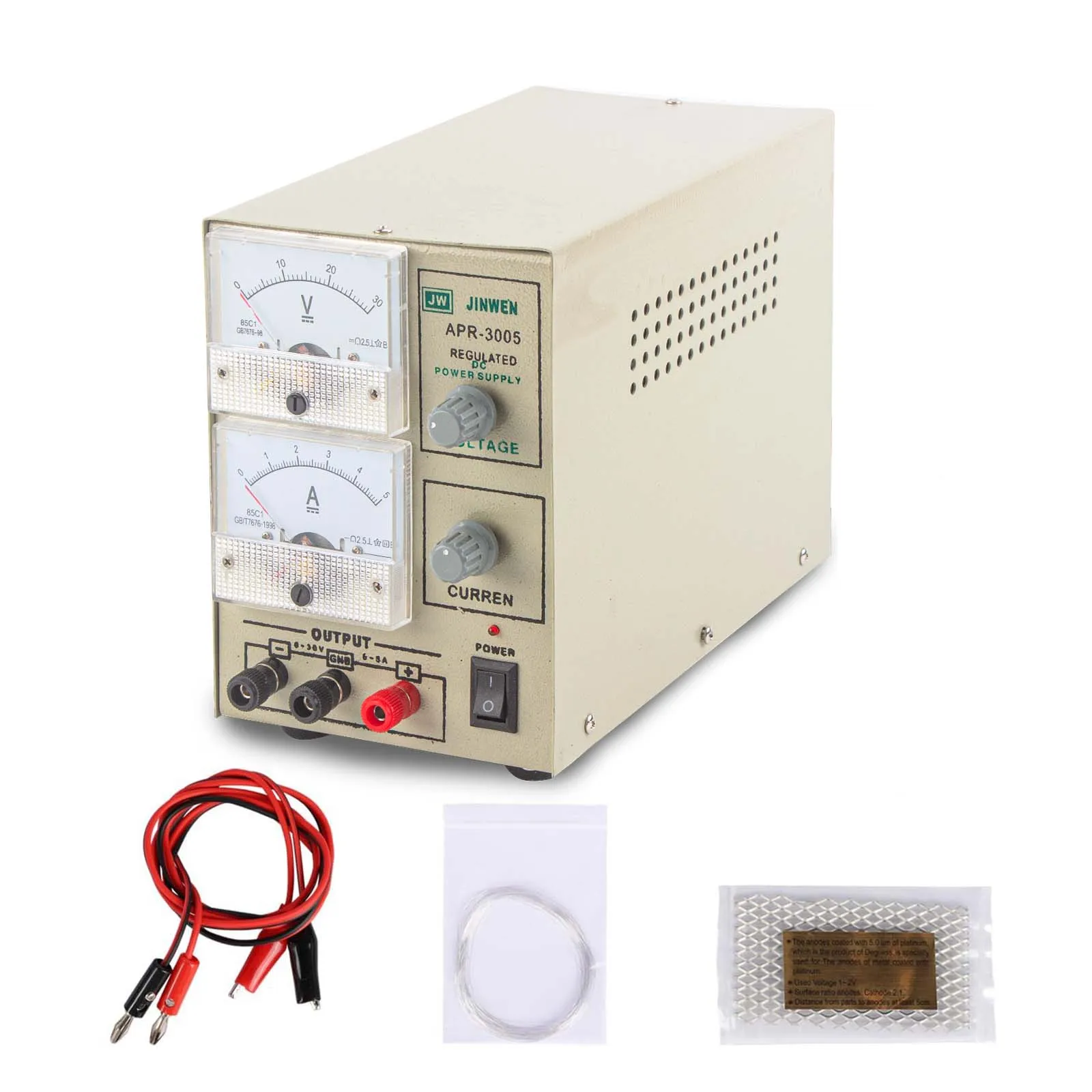 APR-3005 Jewelry Electroplating Rectifier DC Power Supply Adjustable for Gold Silver Rhodium Plating Jewelry Making Tool