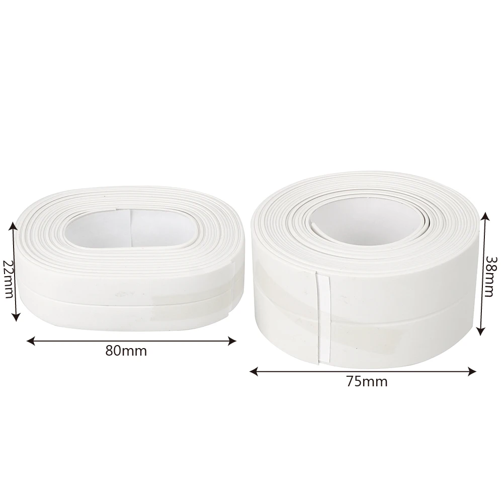 Mildew Tape PVC Kitchen Bathroom Wall Sealing Tape Adhesive Tile Crack Repair Waterproof