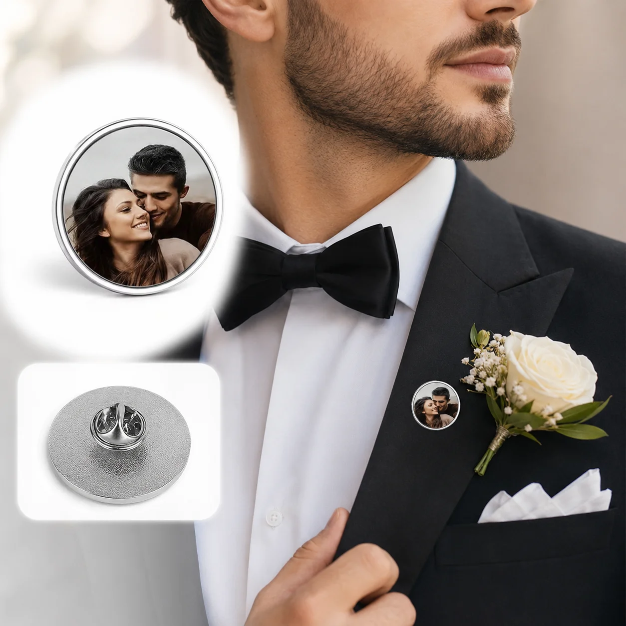 Custom Photo Logo Pin Brooches Personalized Picture Delicate Jewelry Pin Accessories for Wedding Events Parties Daily Matching