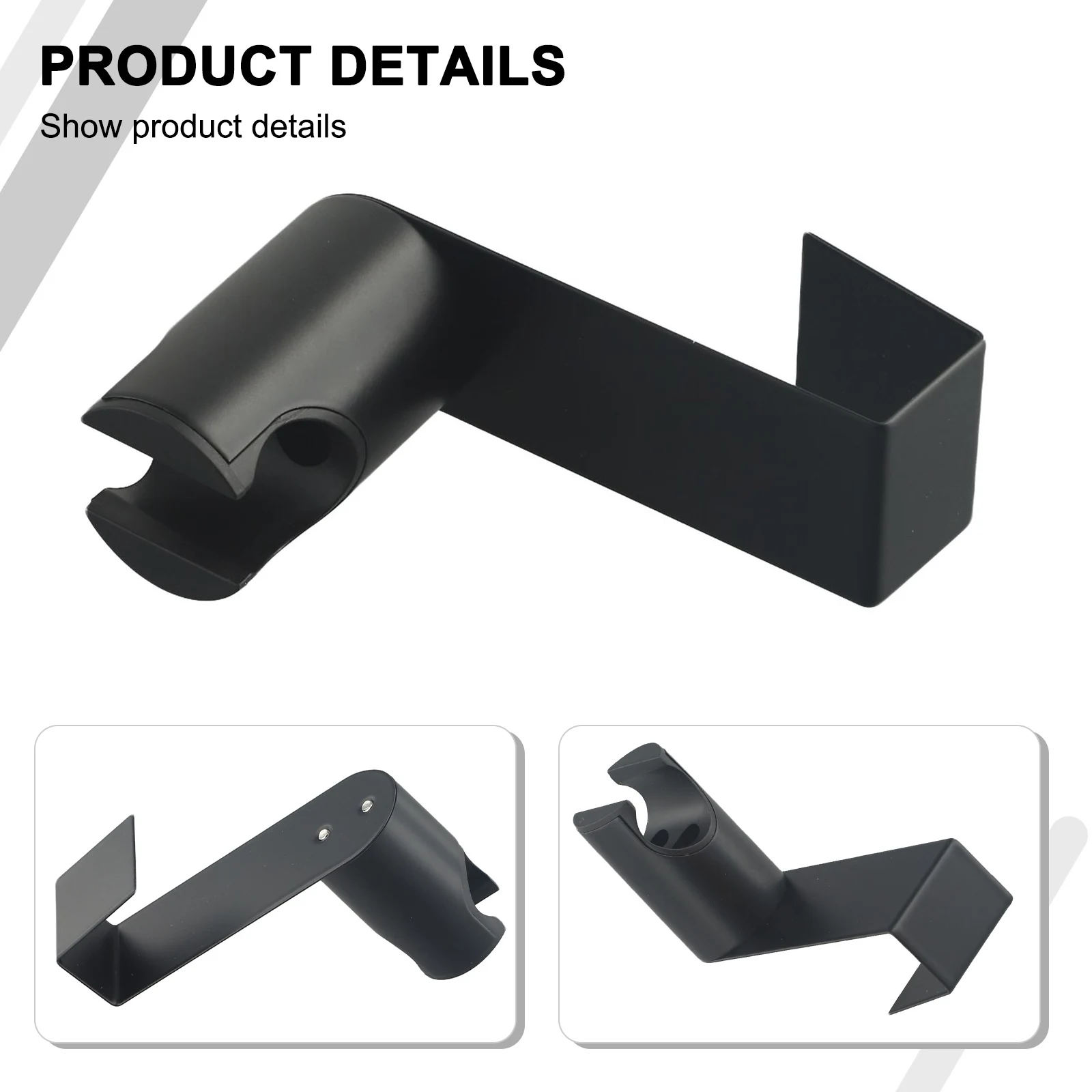 Stainless Steel Toilet-Mounted Bidet Sprayer Holder Featuring Dual Installation Options for Tank or Wall Attachment
