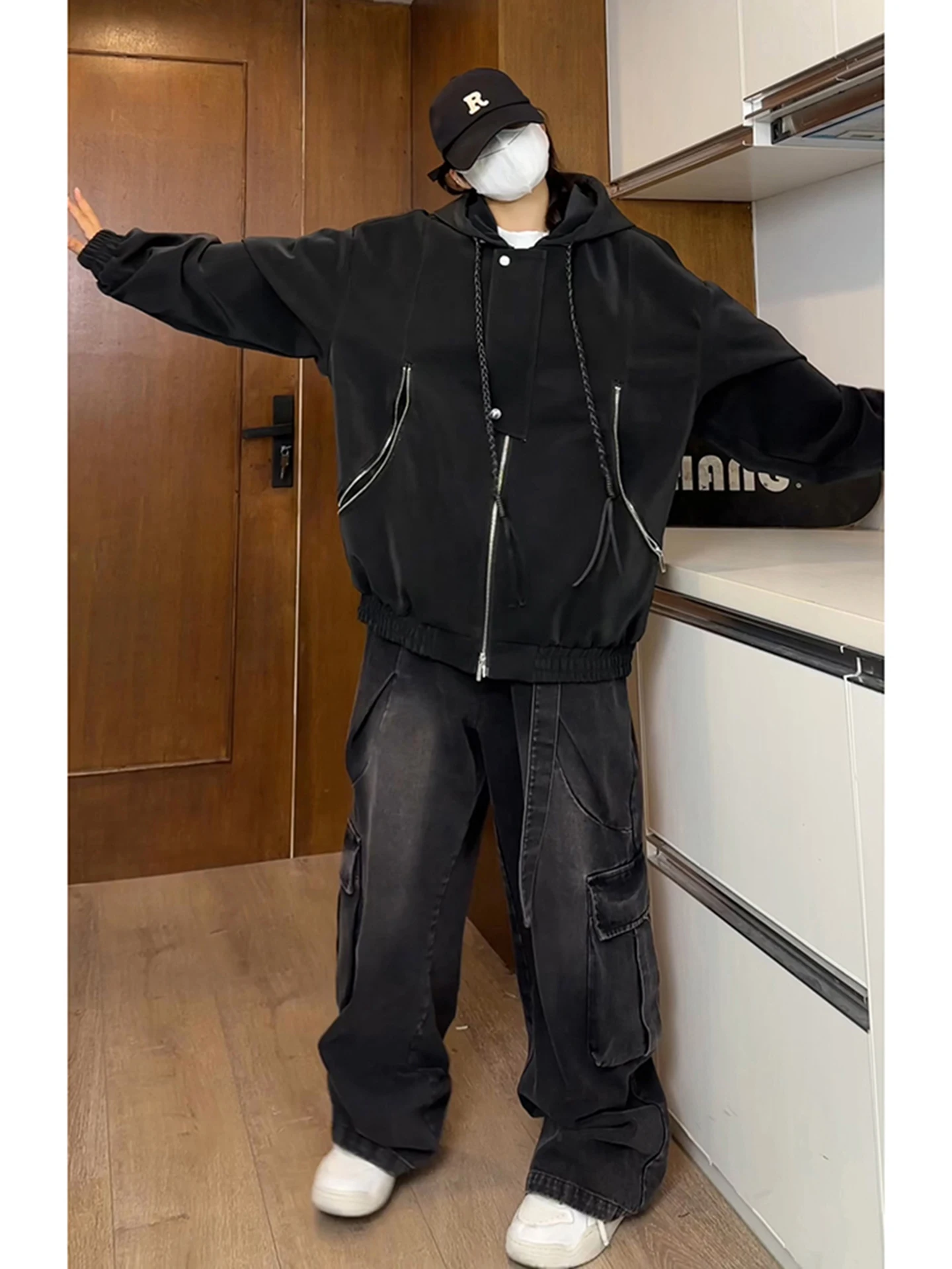 

Матовая кожаная куртка-бомбер с капюшоном для мужчин и женщин, осенняя уличная одежда в стиле хип-хоп, молодежный брендовый дизайн