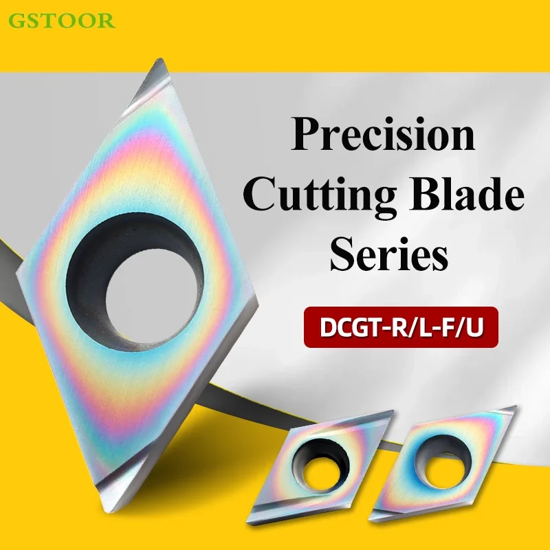 

DCGT070201 DCGT070202 DCGT070204 DCGT11T301 DCGT11T302 DCGT11T304 R-F L-F R-U L-U CNC Lathe Turning Tools Carbide Inserts For M
