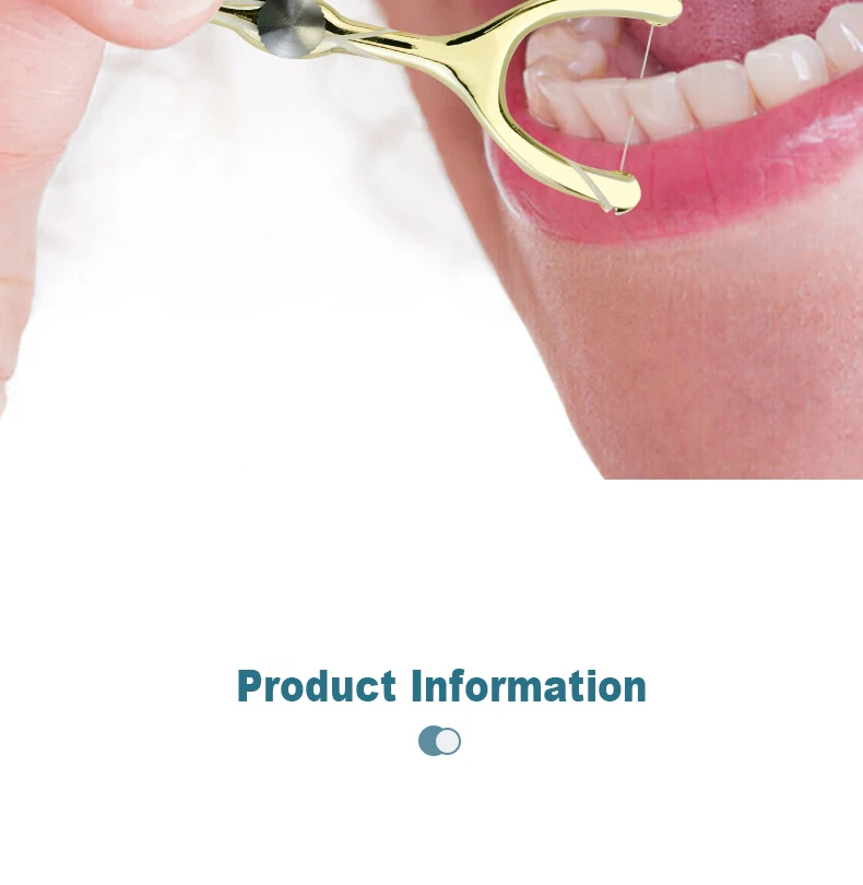 Austauschbare Zahnseide Edelstahl Y Form Zahnseide Halter Wiederverwendbare Zahnstocher Tragbare Hilo Zahnseide Dental Zähne Sticks – Detail 6