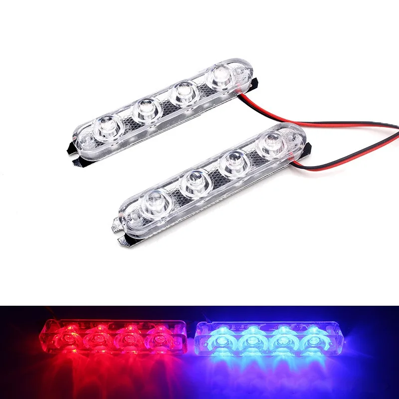 

12V LED Strobe Warning Lights, Red & Blue Flashing Lamps for Electric Bikes, Motorcycles, Brake & Rear Tail Lights