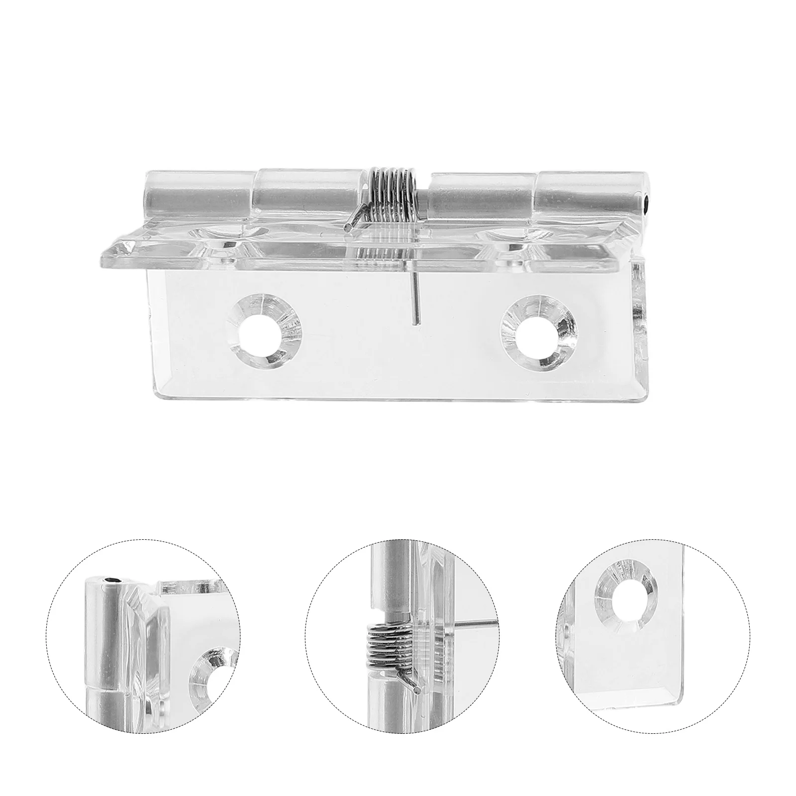 

4 комплекта самозакрывающихся петлей для дверей, прозрачные акриловые подпружиненные скрытые фурнитуры, ящик шкафа, шкатулка для драгоценностей, невидимая петля