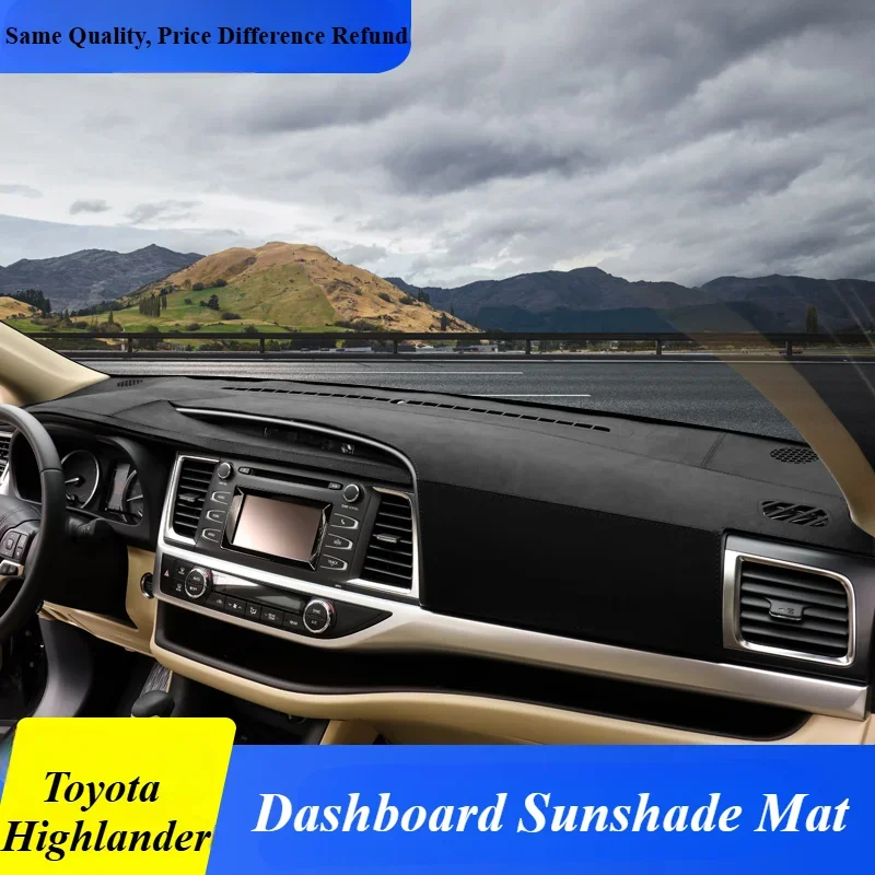 

Car Dashboard Cover Pad Sunshade Protector Anti-UV Dash Mat Sun-shading for 2015-2021 Toyota Highlander Cover Interior Accessory