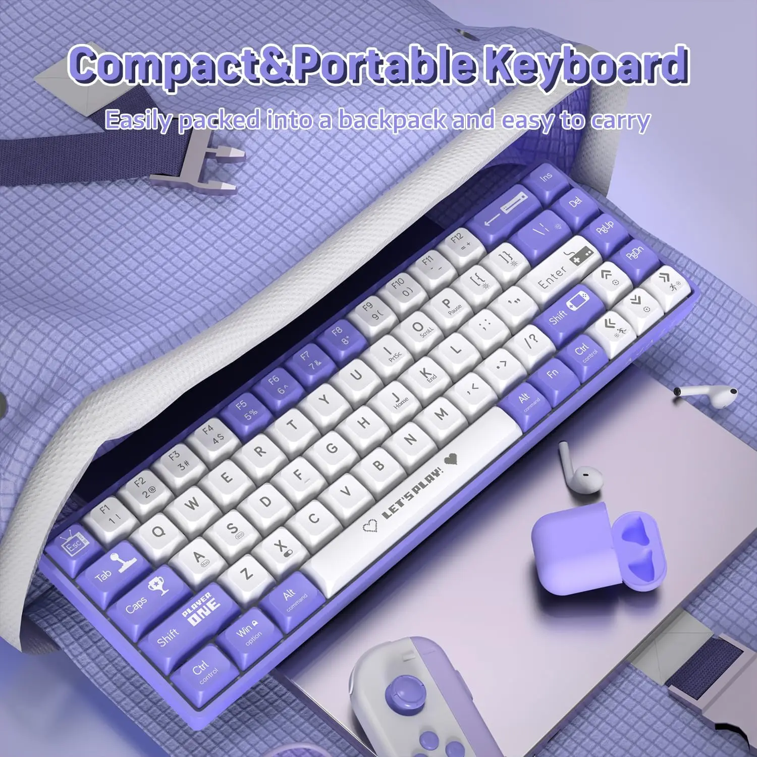 Imagem -04 - Shark x Ajazz Teclado Mecânico com Fio Hot-swaprgb Rainbow Backlit Impressão uv Controle de Som Eva 60 at