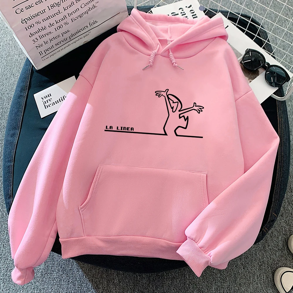 La Linea The Line Osvaldo Cavandoli TV Style Hoodies Tops Comfortable Sweatshirts Women Men Long Sleeve Pullovers Funny Cartoon