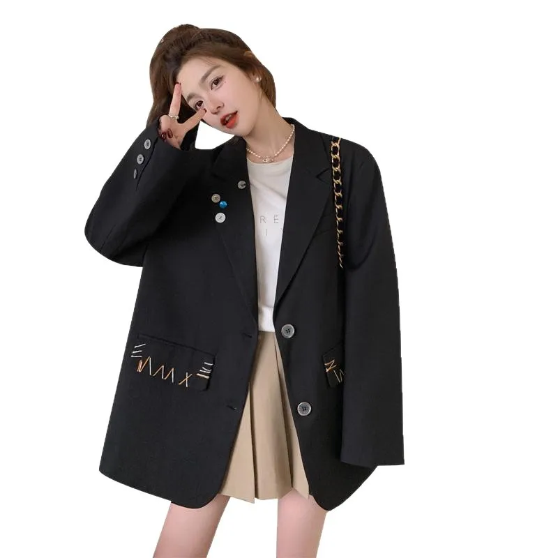 

SuperAen Medium and Long Trench Coat Women's Coat Loose Fashion Design Top 2025 Spring New Coat
