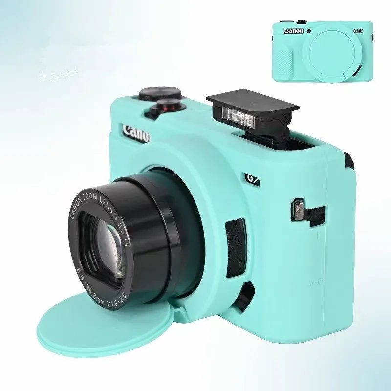 G7X3 G7X2 Soft Rubber Silicone Case Cover For Canon Powershot G7XII G7X II G7X Mark 2 G7X Mark III G7XIII With Lens Protector