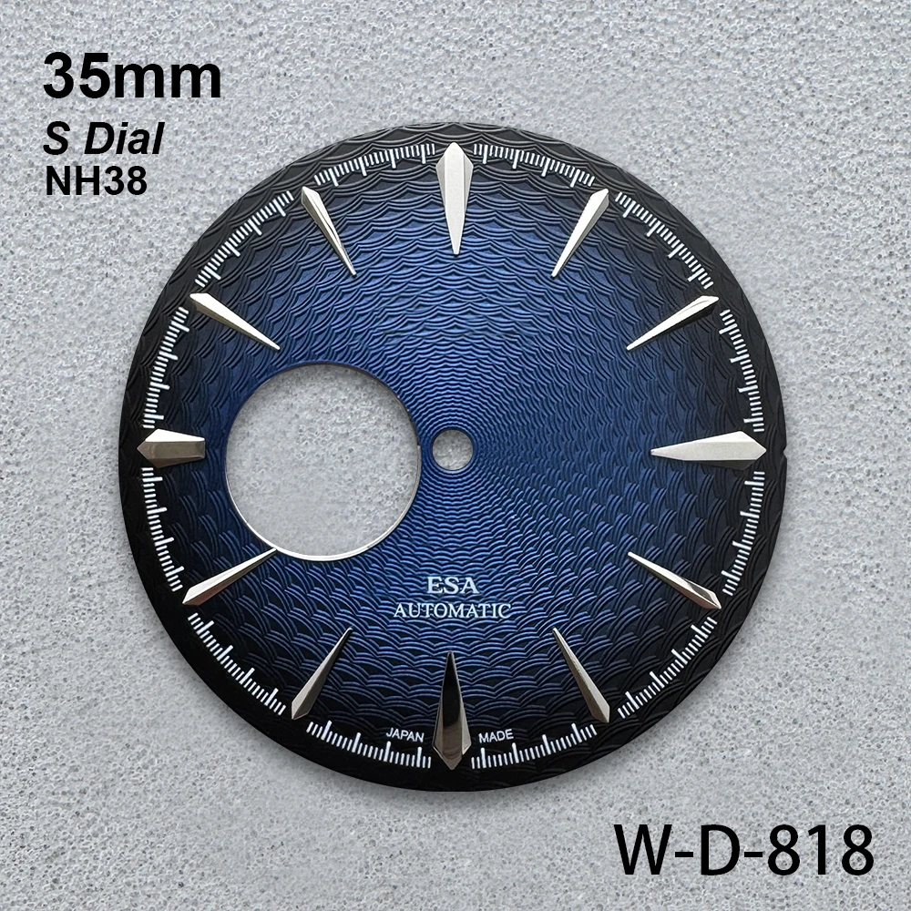 35mm Cocktail Hollow Out S Dial For NH38/NH35/NH36 Automatic Movement High-Quality Weave Dial Watch Modification Accessories