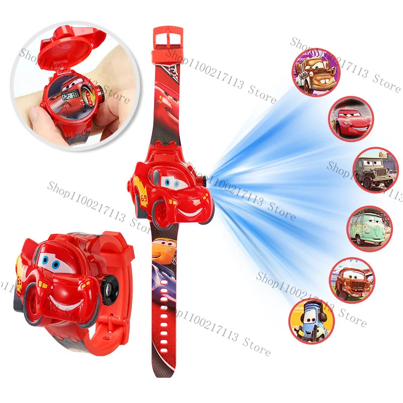 Disney Minnie Frozen proiezione elettronica per bambini guarda personaggi dei cartoni animati Spider-Man Iron Man giocattolo orologio per bambini regali di compleanno