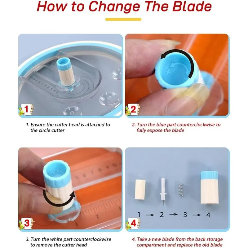 RMWIN-Disc Circle Cutter For Paper Crafts With 2 Replaceable Blades
