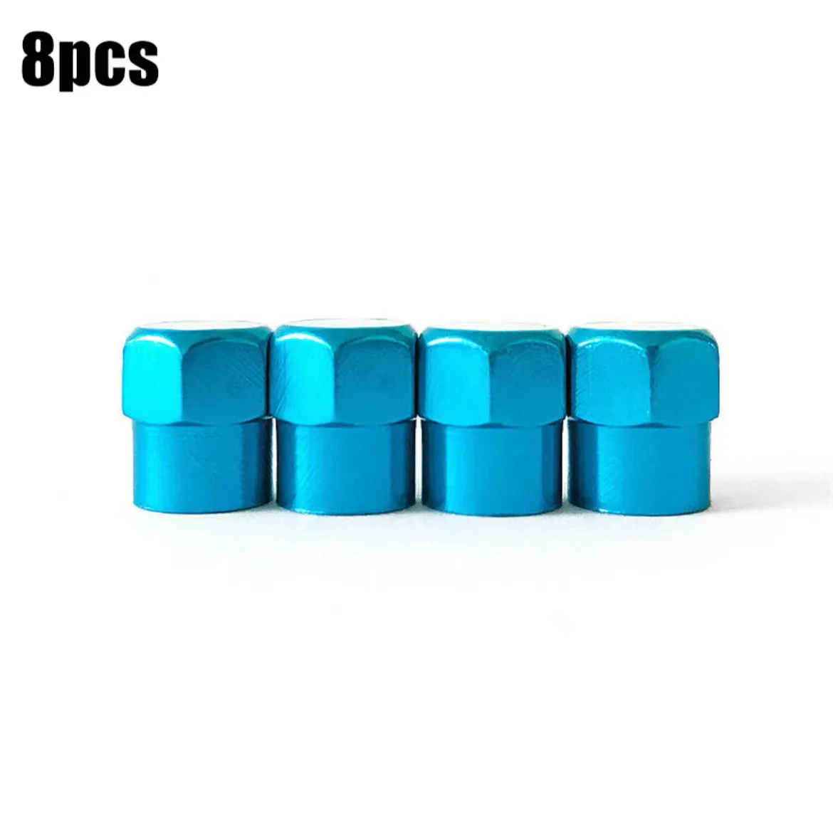 Enhance Your Car's Wheels with 8PCS Aluminum Metal Car Tire Wheel Valve Stem Cap Set Multicolor Tyre Air Dust Cap